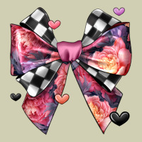 Coquette Bow Floral Checkered Pattern Heavy Core Tee | Teevron
