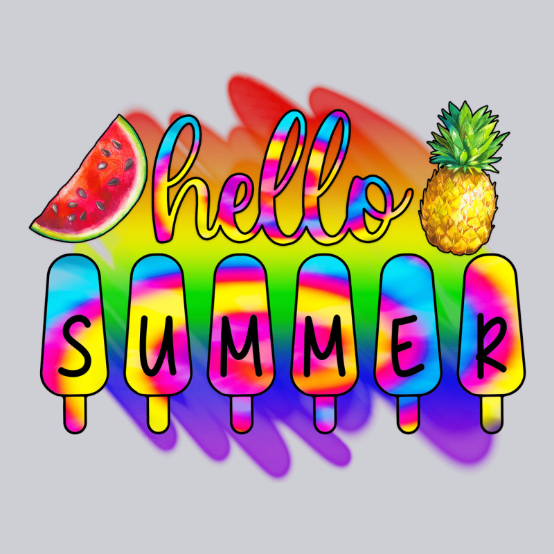 Hello Summer Tie Dye Heavyweight Sweatshirt by CowCowDesign | Teevron