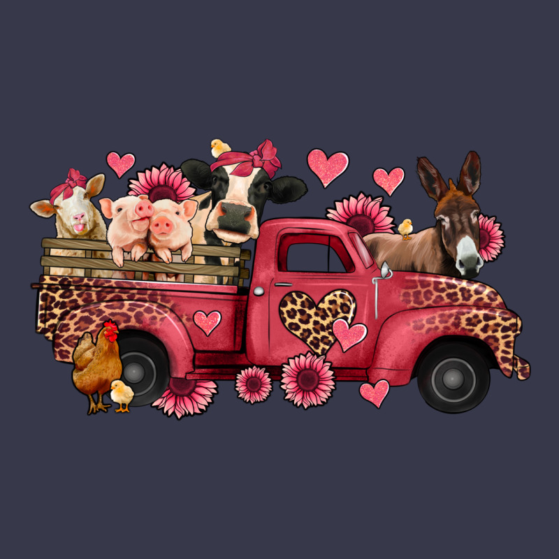 Valentines Day Leopard Farm Animals Truck Long Sleeve Tee by Jasminsmagicworld | Teevron