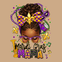 Mardi Gras Mama Afro Messy Bun Vintage Hoodie | Teevron