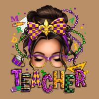 Mardi Gras Teacher Caucasian Messy Bun Vintage Hoodie | Teevron