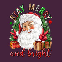 Stay Merry And Bright Christmas With Santa Premium Tee | Teevron
