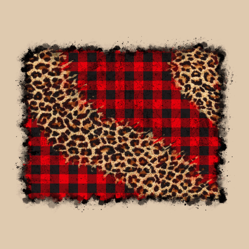 Leopard Buffalo Plaid Background Heavyweight Sweatshirt by CowCowDesign | Teevron