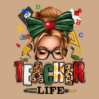 Teacher Life Blonde Caucassian Messy Bun Vintage Hoodie | Teevron