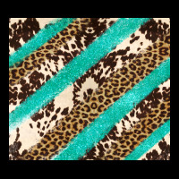 Turquoise Glitter Leopard And Cowhide Urban Hoodie | Teevron