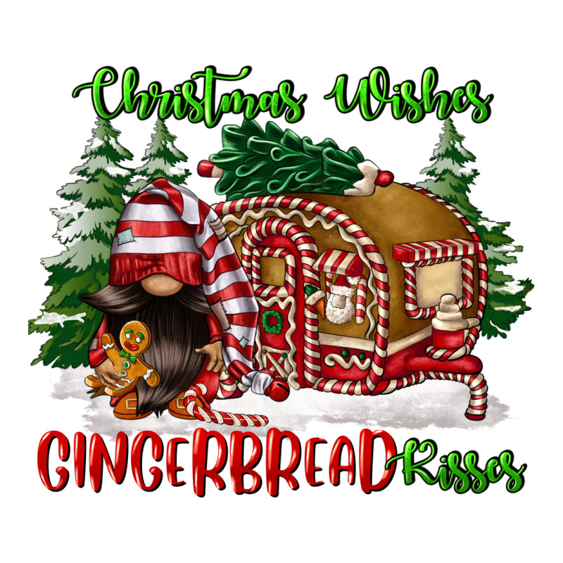 Christmas Wishes Gingerbread Kisses Zipper Hoodie by FaDigitalArtStudio | Teevron