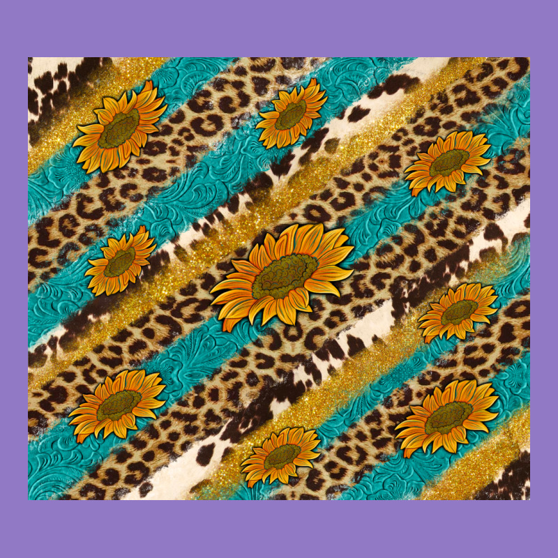 Leopard Cowhide  Leather Sunflowers Urban Hoodie by Artiststas | Teevron