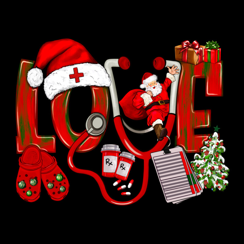 Christmas Love Nurse Heavy Core Tee by NancyCooperArtShop | Teevron