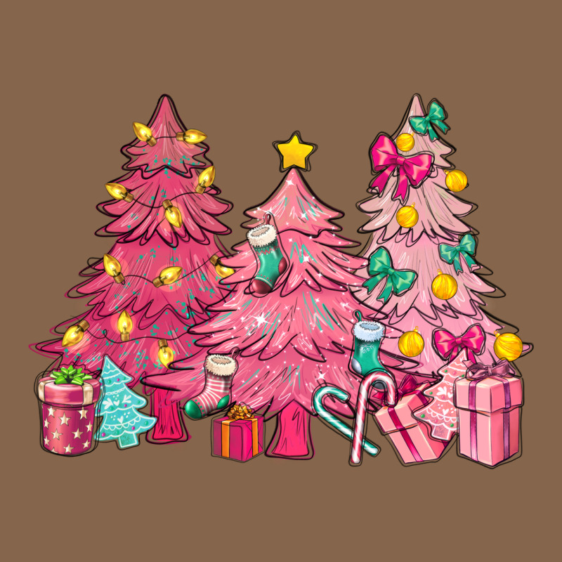 Pink Christmas Trees Premium Tee by NancyCooperArtShop | Teevron