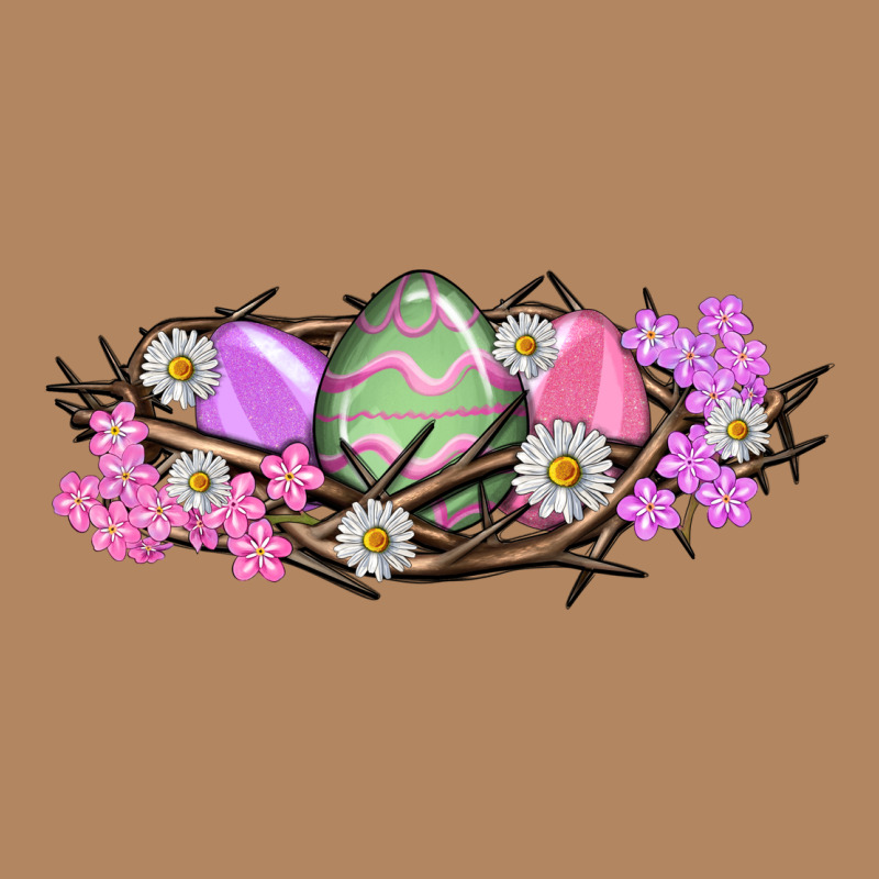 Easter Eggs And Crown Of Thorns Easter Day Long Sleeve Tee by HowdyJamesFarm | Teevron