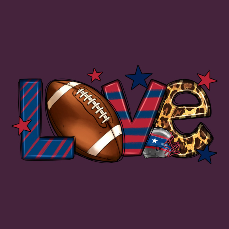 Love Football Team Color Red Blue 4th Of July Long Sleeve Tee by HowdyJamesFarm | Teevron