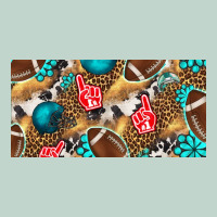 American  Football With Turquoise License Plate Zipper Hoodie | Teevron