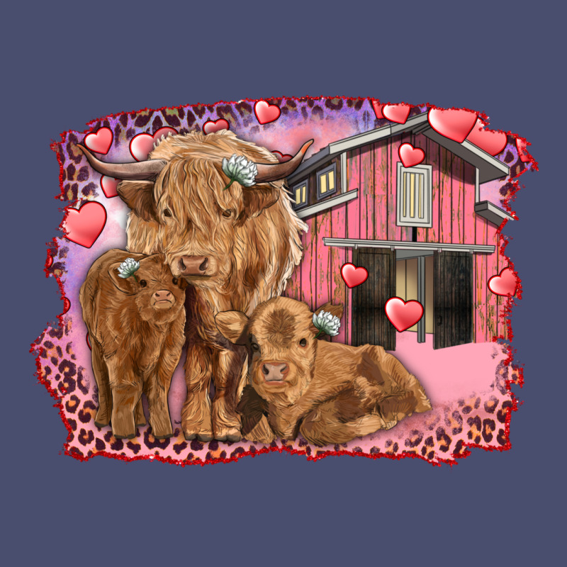 Valentines Day Mama Cow And Baby Cows Vintage Tee by RanaPortraitStore | Teevron