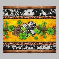 St Patricks Day Western Shamrock Long Sleeve Tee | Teevron