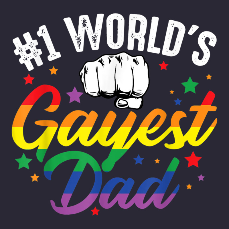 1 Worlds Gayest Dad Funny Fathers Day Lgbt Pride R Vintage Tee by tuanDangUi | Teevron