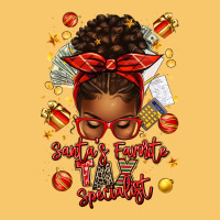 Santa Favorite Tax Specialist Afro Messy Bun Vintage Hoodie | Teevron