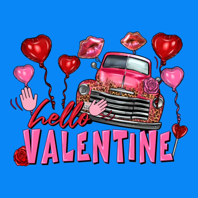 Hello Valentine Valentine's Day Truck Zipper Hoodie by FaDigitalArtStudio | Teevron