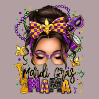 Mardi Gras Mama Messy Bun Vintage Hoodie | Teevron