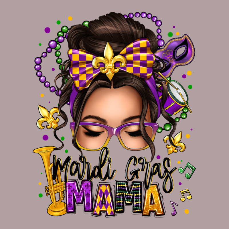 Mardi Gras Mama Messy Bun Vintage Hoodie by texasbilliewilder | Teevron