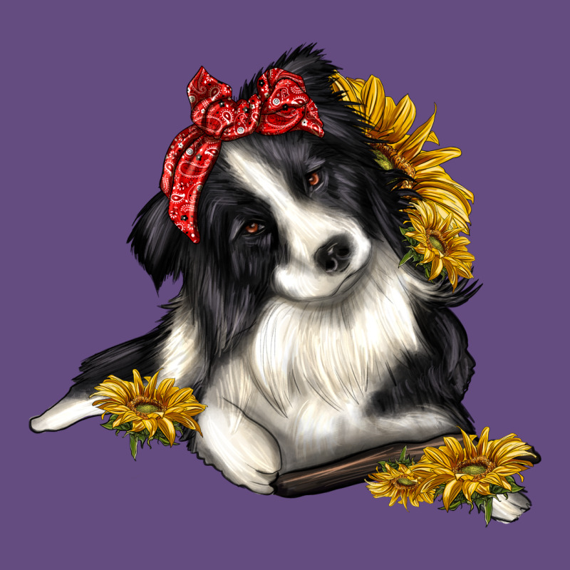 Border Collie With Bandanna Vintage Hoodie by texasbilliewilder | Teevron
