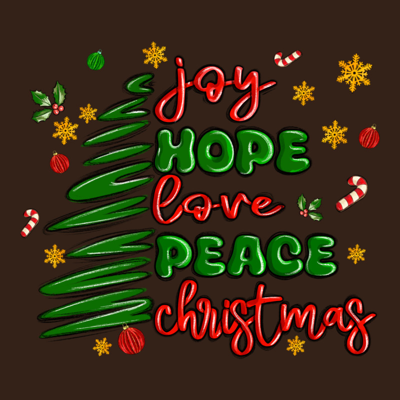 Joy Hope Love Peace Christmas Heavy Core Tee by MaliasSmallBusiness | Teevron