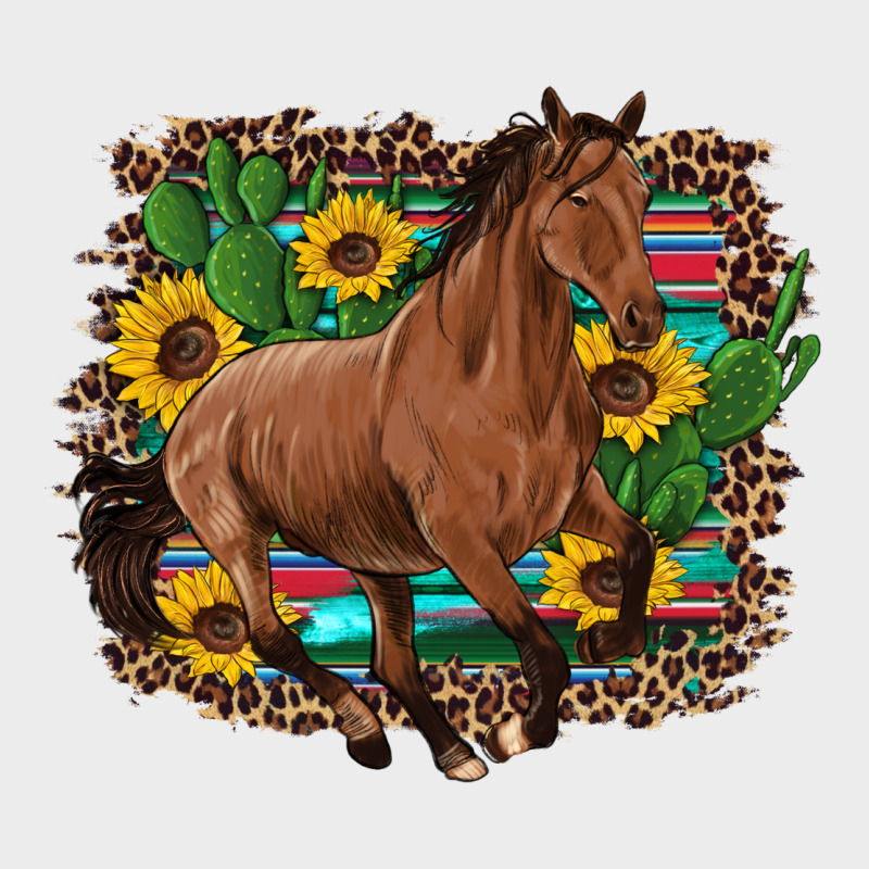 Western Horse Cactus Sunflowers Serape Leopard  Turquoise Wooden Urban Hoodie by Artiststas | Teevron