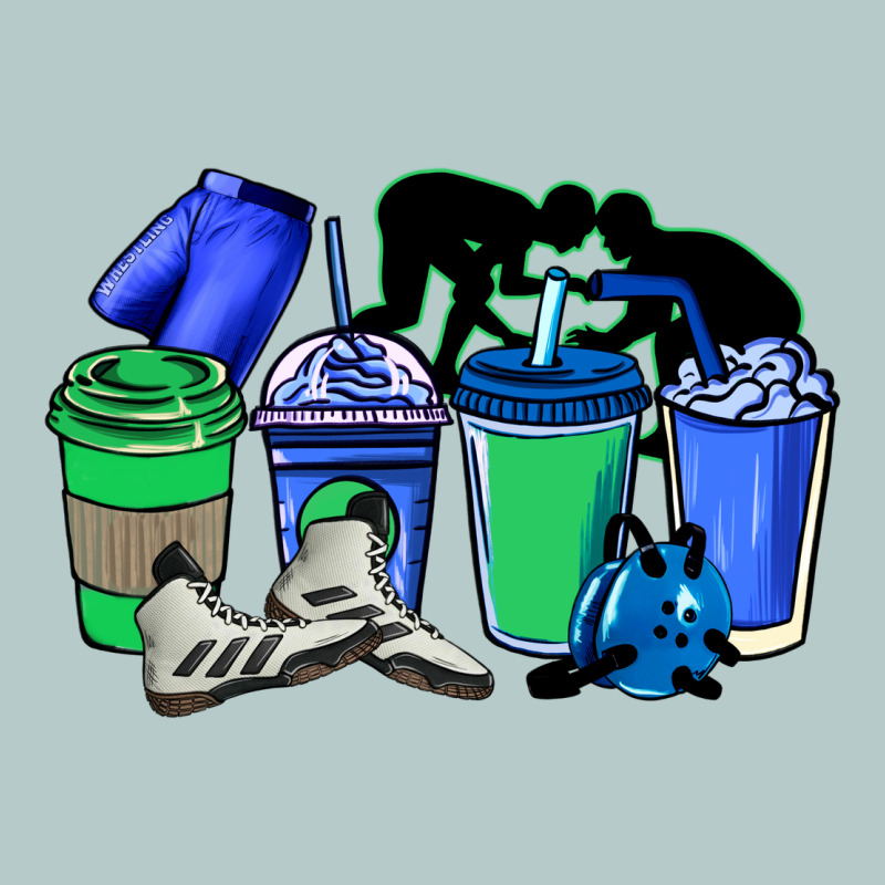 Wrestling Coffee Cups Heavy Core Tee by NancyCooperArtShop | Teevron