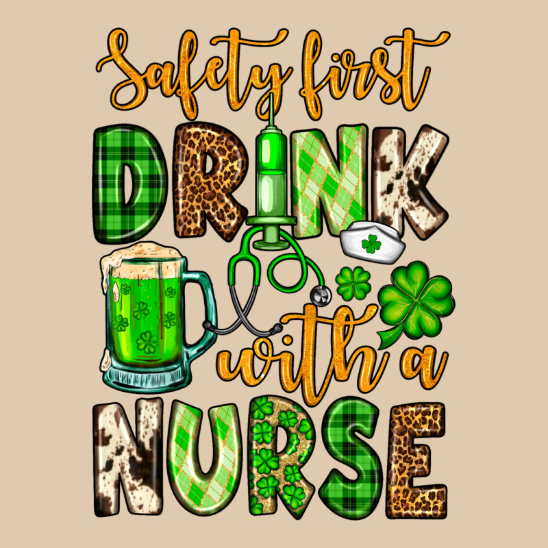 St. Patrick's Safety First Drink With A Nurse Heavyweight Sweatshirt by OliviaCreatesArt | Teevron