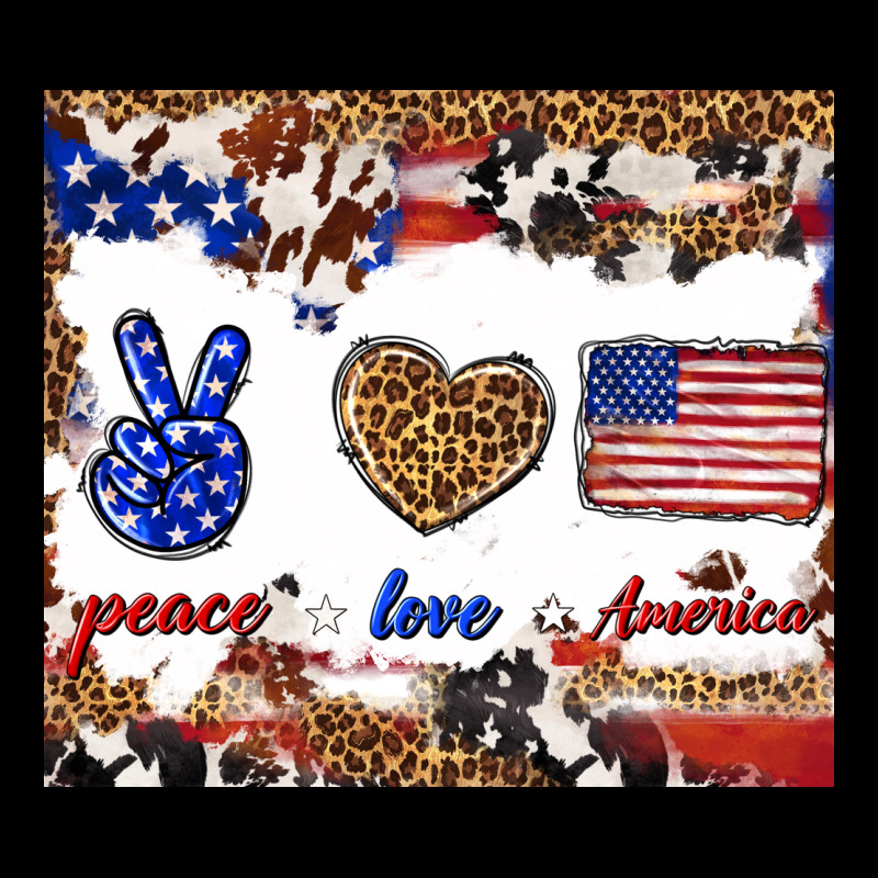 Peace Love America Long Sleeve Tee by TumblerDesignByShophia | Teevron