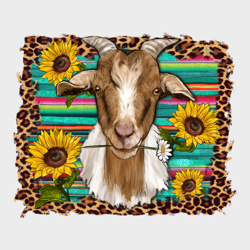 Goat Daisy Sunflowers Leopard Serape Glitter Urban Hoodie by Artiststas | Teevron