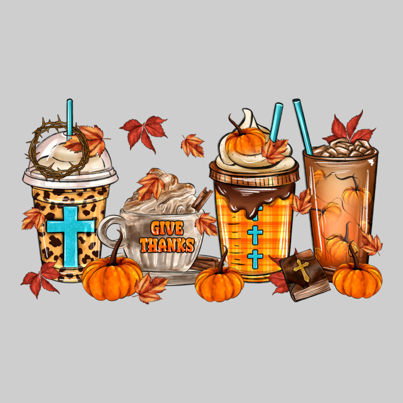 Give Thanks Coffee Cups Premium Tee by MaliasSmallBusiness | Teevron