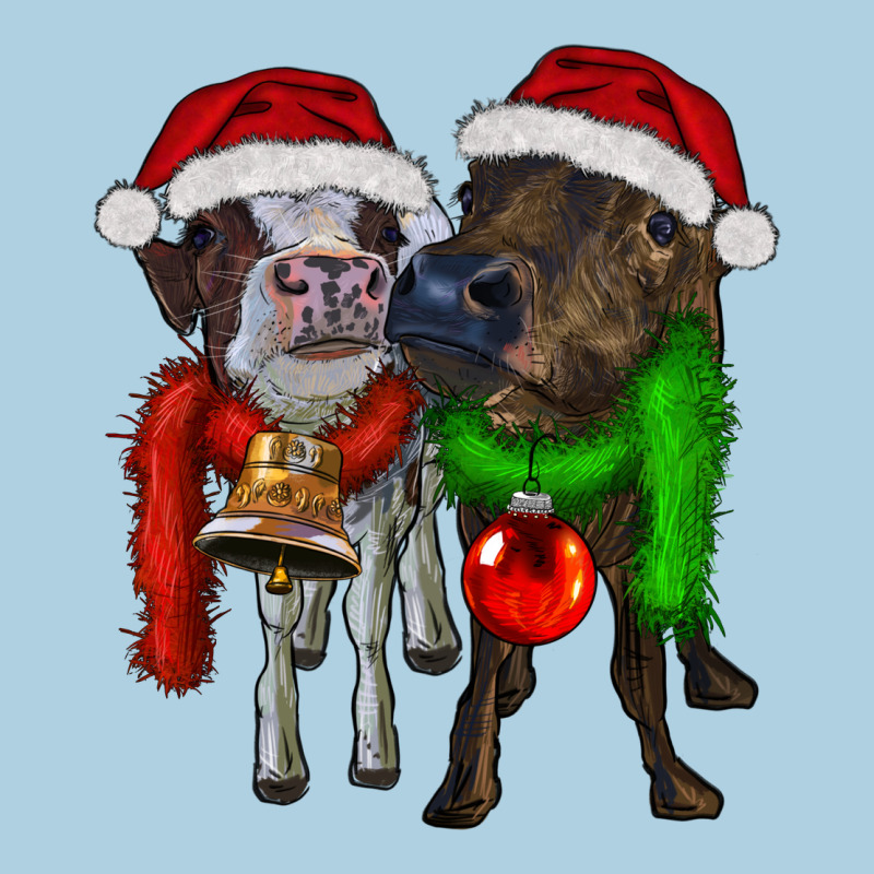 Two Christmas Heifers Premium Hoodie by RanaPortraitStore | Teevron