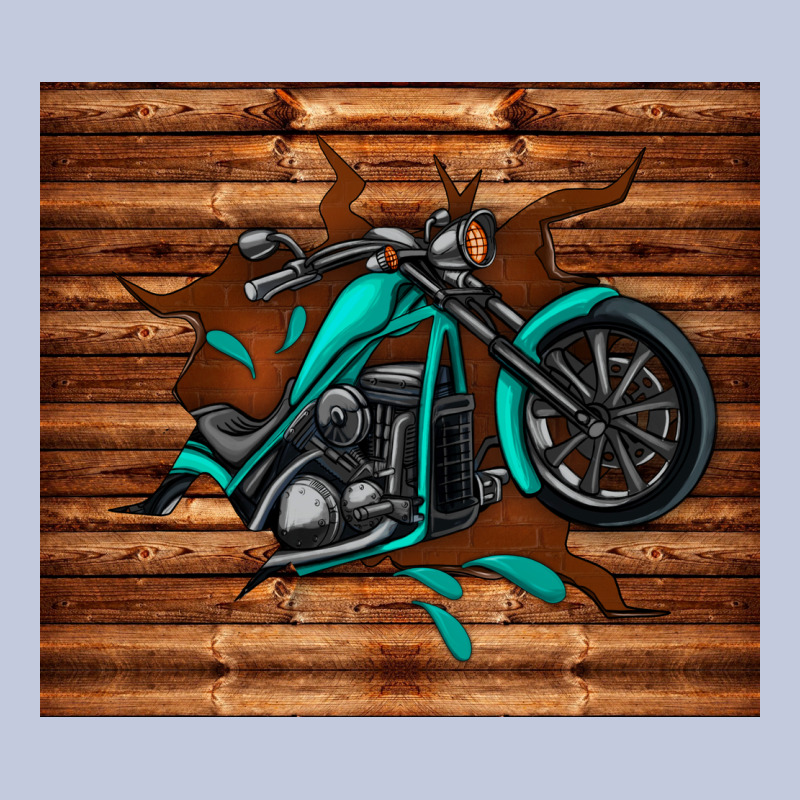 Woodgrain Motorcycle Long Sleeve Tee by TumblerDesignByShophia | Teevron