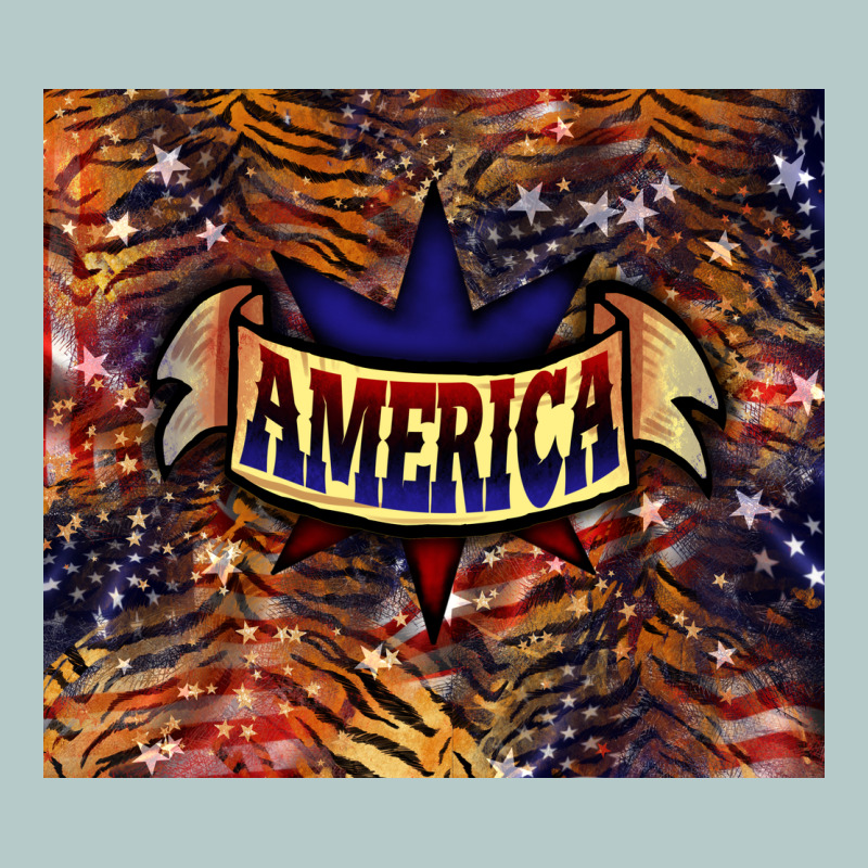 Tiger America Heavy Core Tee by NancyCooperArtShop | Teevron