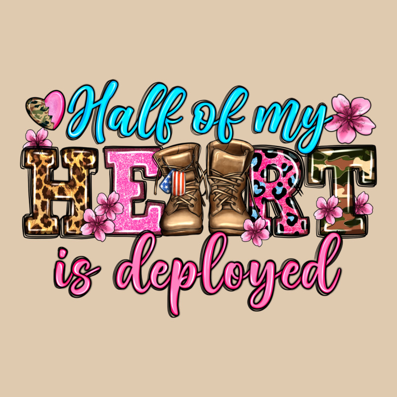 Half Of My Haert Is Deployed Olivia Heavyweight Sweatshirt by OliviaCreatesArt | Teevron