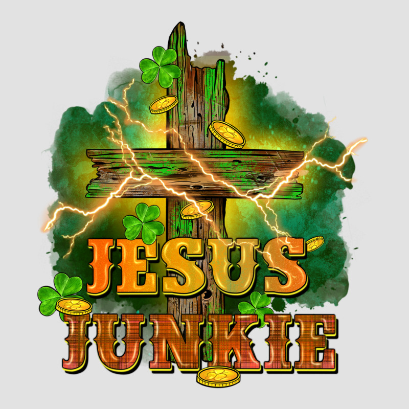 Jesus Junkie St. Patricks Day Premium Hoodie by FaDigitalArtStudio | Teevron