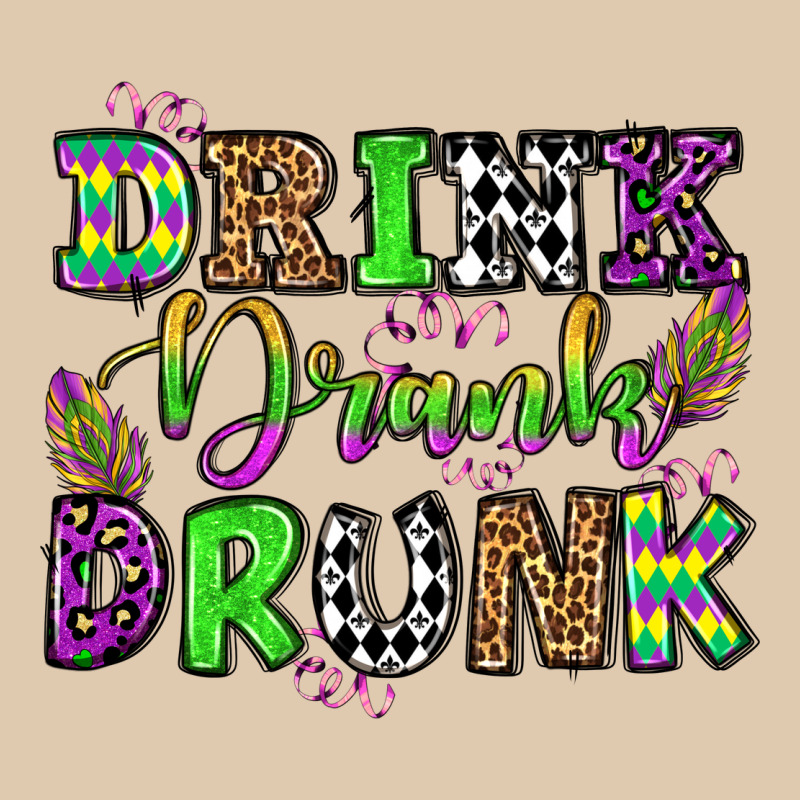 Drink Drank Drunk Mardi Gras Olivia Heavyweight Sweatshirt by OliviaCreatesArt | Teevron