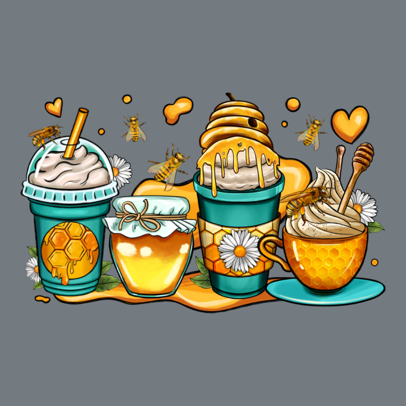 Honey Bee Coffee Cups Heavyweight Sweatshirt by OliviaCreatesArt | Teevron