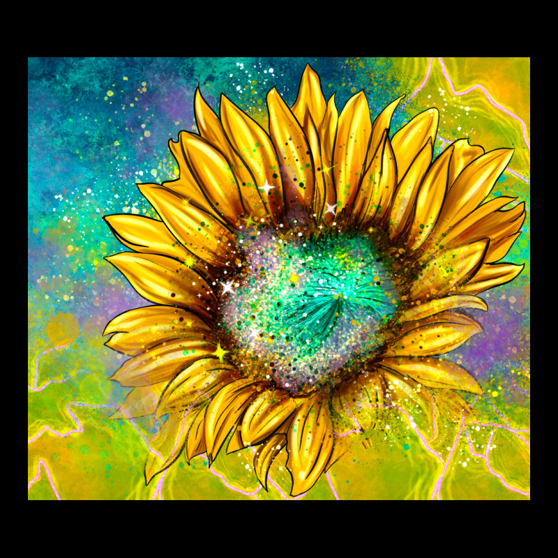 Sparkling Sunflower Long Sleeve Tee by TumblerDesignByShophia | Teevron