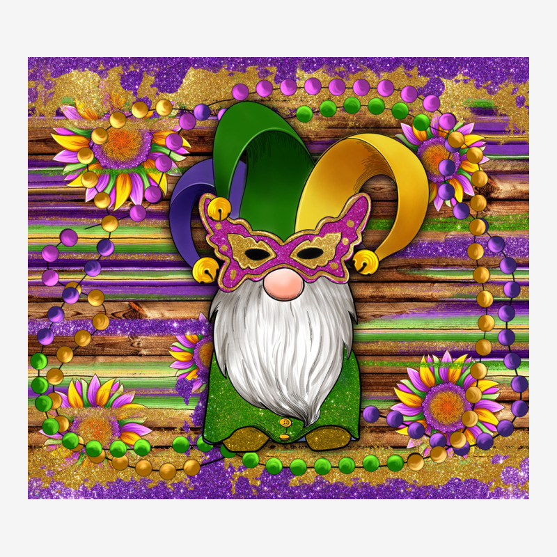 Mardi Gras Gnomes Mask Serape Sunflowers Urban Hoodie by Artiststas | Teevron