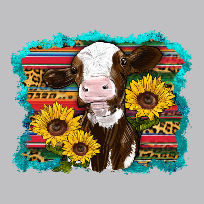 Western Cow Sunflowers Serape Leopard Classic Tee by RanaPortraitStore | Teevron