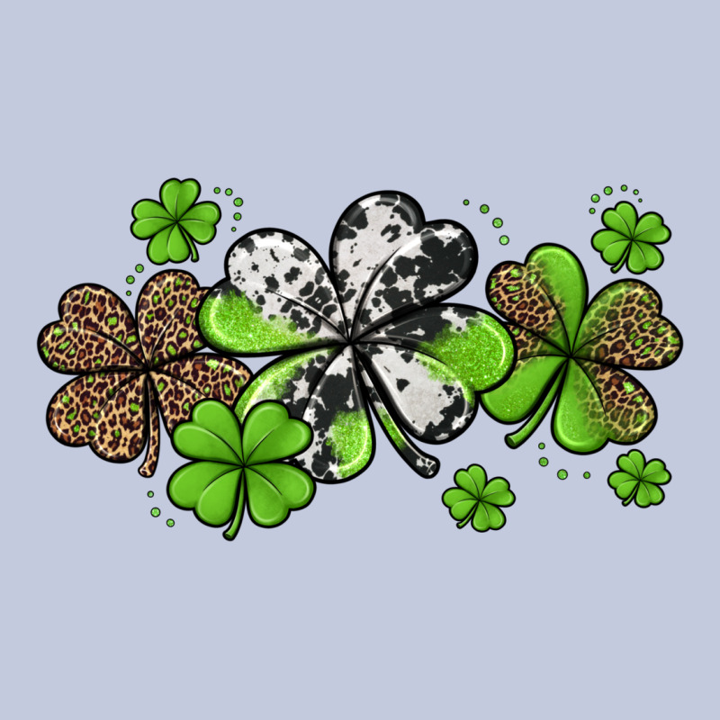 Western Cowhide Leopard Glitter Shamrocks Long Sleeve Tee by Jasminsmagicworld | Teevron
