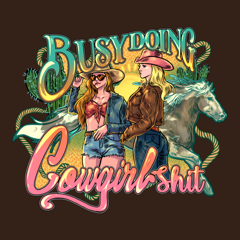 Busy Doing Cowgirl Heavy Core Tee by NancyCooperArtShop | Teevron