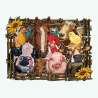 Western Farm Animals Premium Hoodie | Teevron
