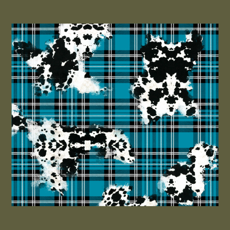 Winter Plaid And Cowhide Pattern Vintage Tee by RanaPortraitStore | Teevron