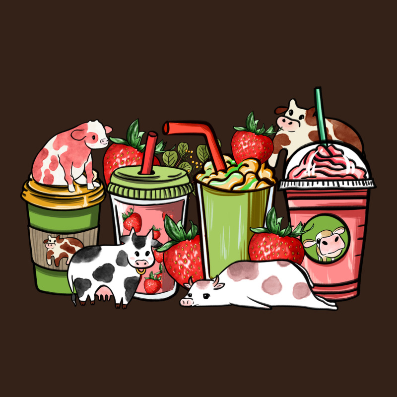 Cow And Strawberry Coffee Cups Heavy Core Tee by NancyCooperArtShop | Teevron
