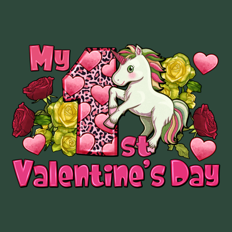 My First Valentine's Day Unicorn Zipper Hoodie by FaDigitalArtStudio | Teevron
