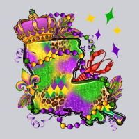 Louisiana Map Mardi Gras Olivia Heavyweight Sweatshirt | Teevron