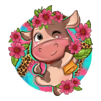 cute cow pink flowers and leopard pattern | Teevron