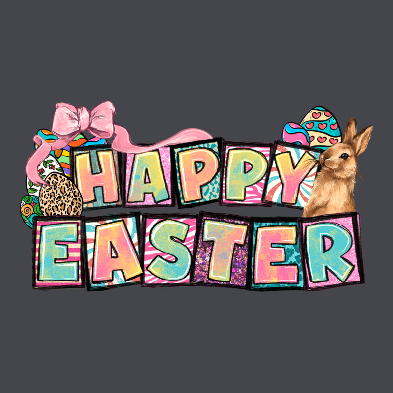 Happy Easter Plate Letters Easter Day Long Sleeve Tee by HowdyJamesFarm | Teevron